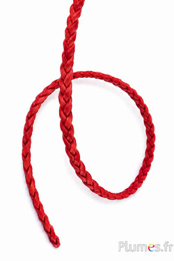 Leren veter - breedte 5 mm - rood